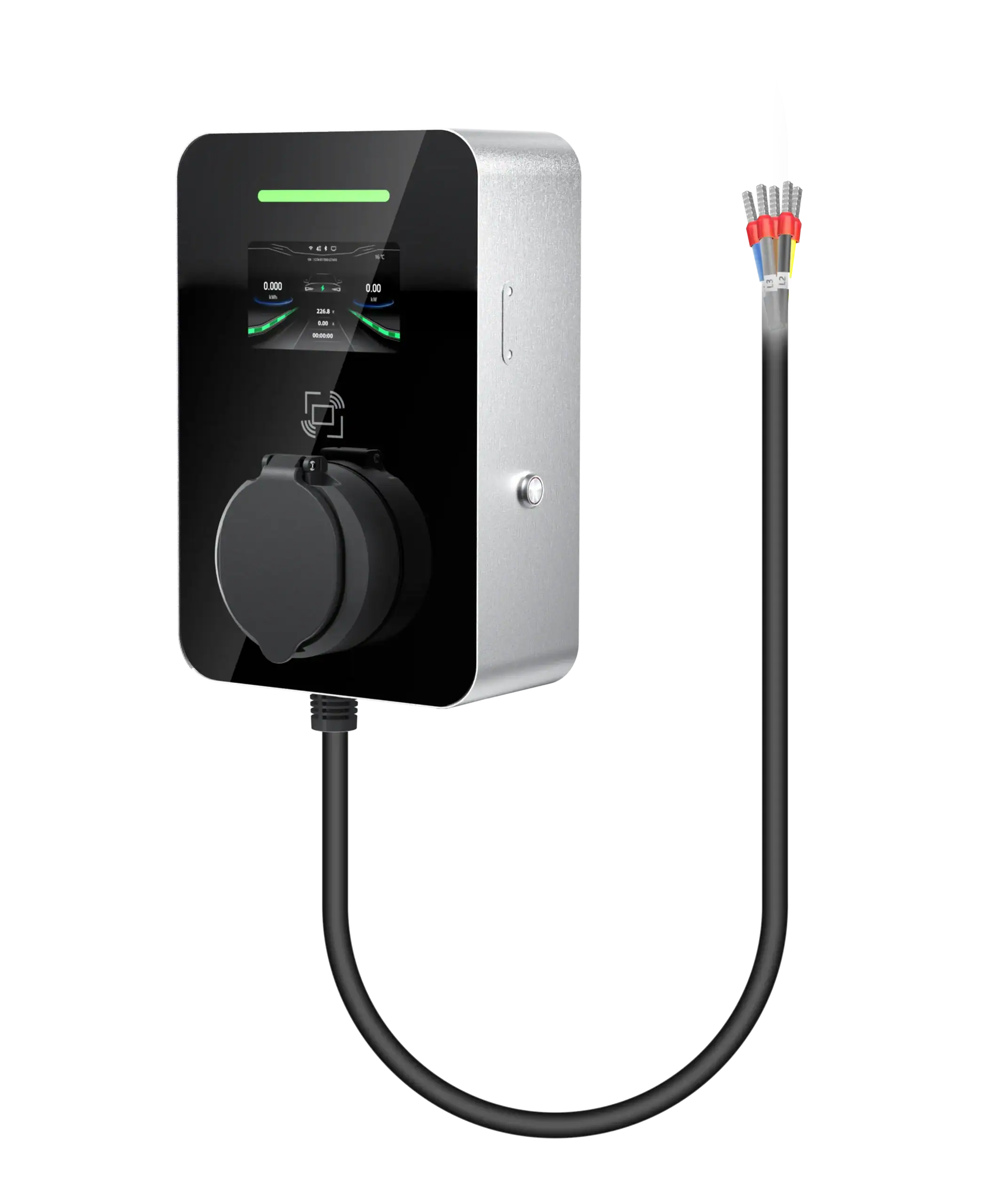 Voltique_AC wallbox_Type 2 socket with or without shutter_3 phases