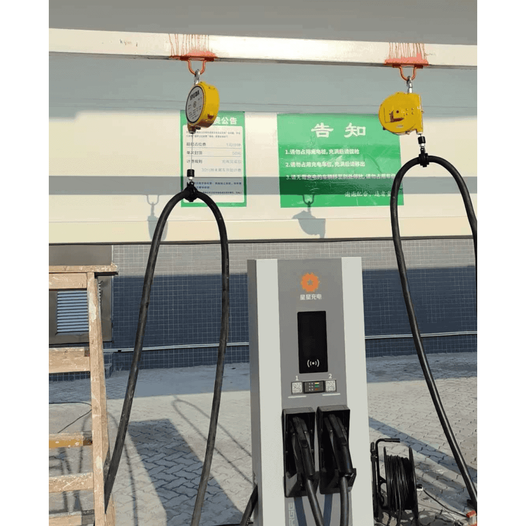 Retrofitting EV Chargers with overhead retractor